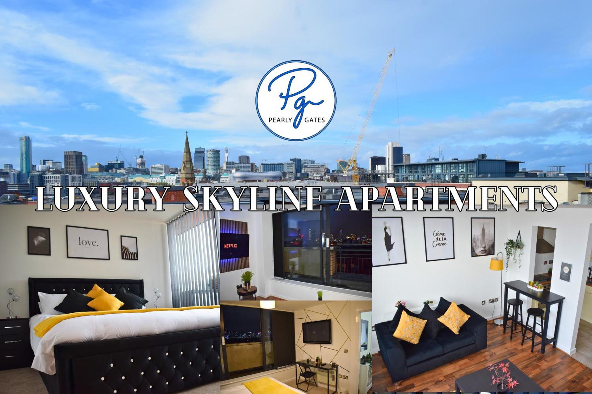 Penthouse - Amazing City Skyline Views - Balcony - Free Extra 2 Hours - Free Parking - Utilita Arena - Bullring Shopping - New St Station- Super King Size Bed Birmingham Dış mekan fotoğraf